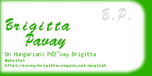 brigitta pavay business card